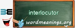 WordMeaning blackboard for interlocutor